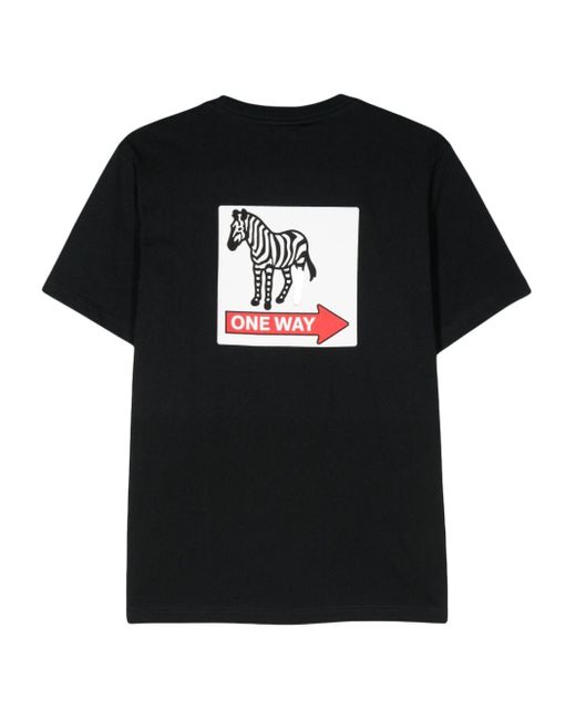 PS by Paul Smith Black Logo-print Cotton T-shirt for men