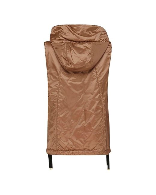 Max Mara Brown Padded Down Vest