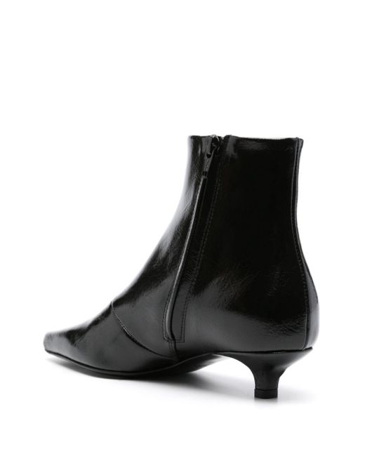 Totême  Black The Patent Slim 40mm Ankle Boots