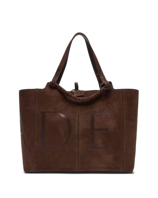 Casadei Brown Leather Tote Bag