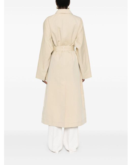 Totême  Natural Cotton And Silk Blend Trench Coat