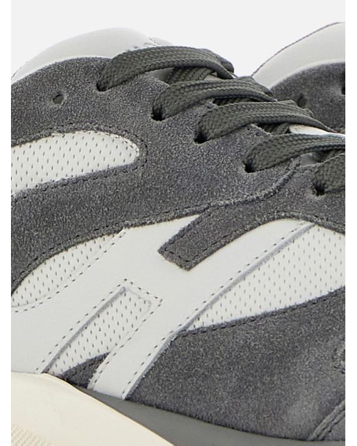Hogan Gray H665 Leather Sneakers for men