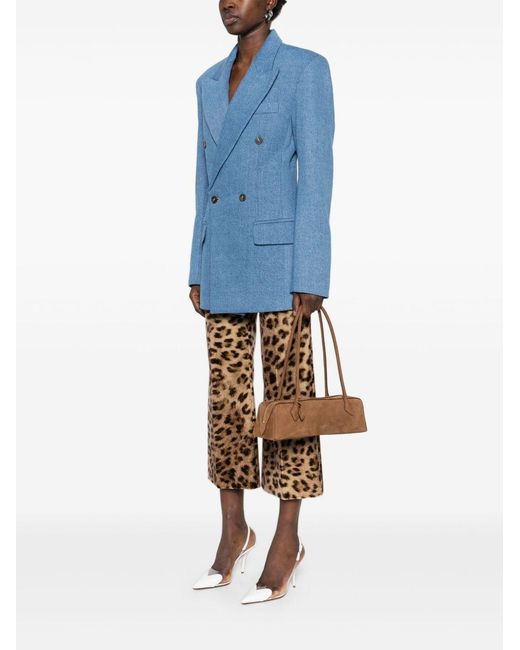 Alaïa Brown Alaia Medium Nabuk Shoulder Bag
