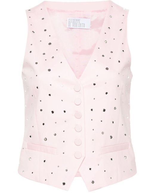 GIUSEPPE DI MORABITO Pink Cotton Vest