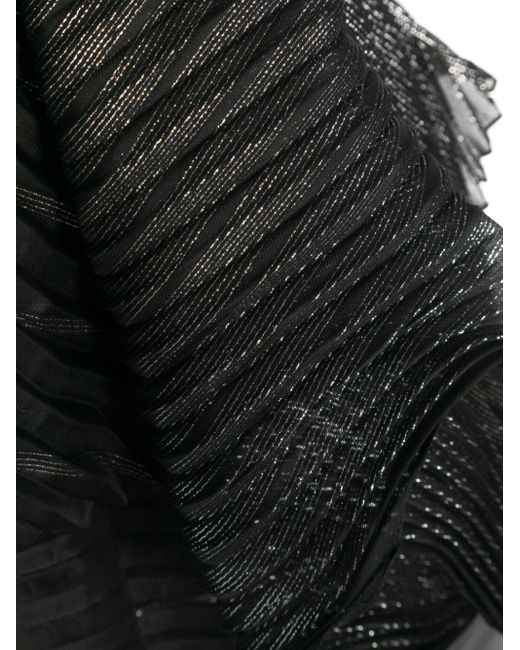Emporio Armani Black Pleated Stole
