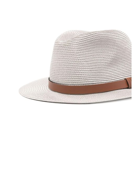 Emporio Armani White Fedora Hat