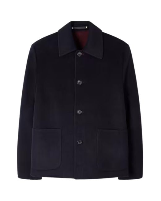 Paul Smith Blue Wool Coat for men