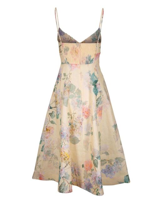 Zimmermann Natural Printed Linen Maxi Dress