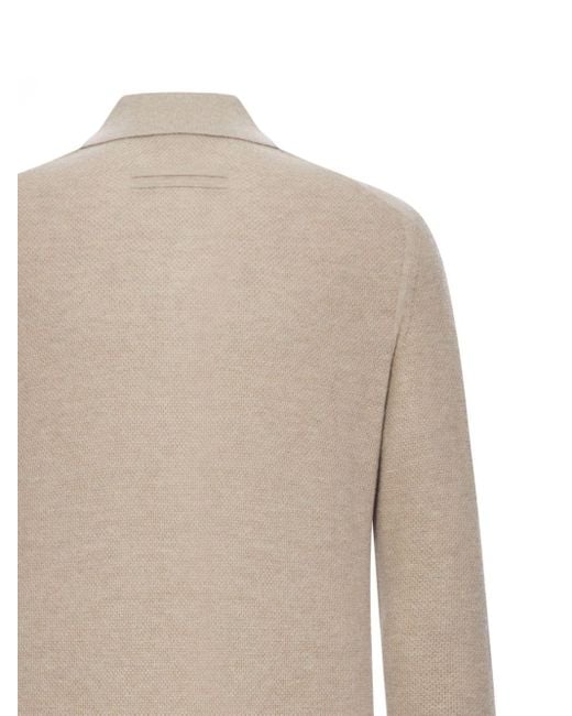 Zegna Natural Cashmere Polo for men