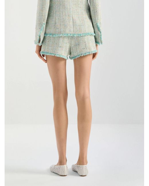 Genny Green Multi-Thread Jacquard Shorts