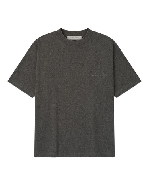 Essentials Gray Classic Embroidery T-Shirt for men
