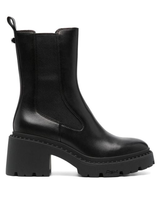 Ash Black Nico Stud Leather Chelsea Boots