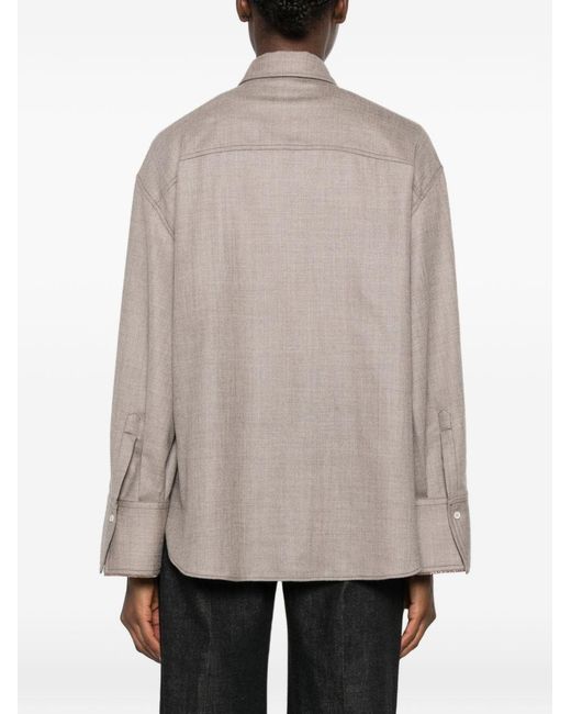 Brunello Cucinelli Natural Wool Shirt