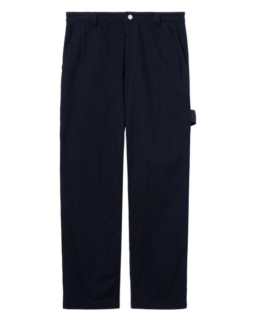 Gucci Blue Cotton Canvas Pants, Ready-To-Wear for men