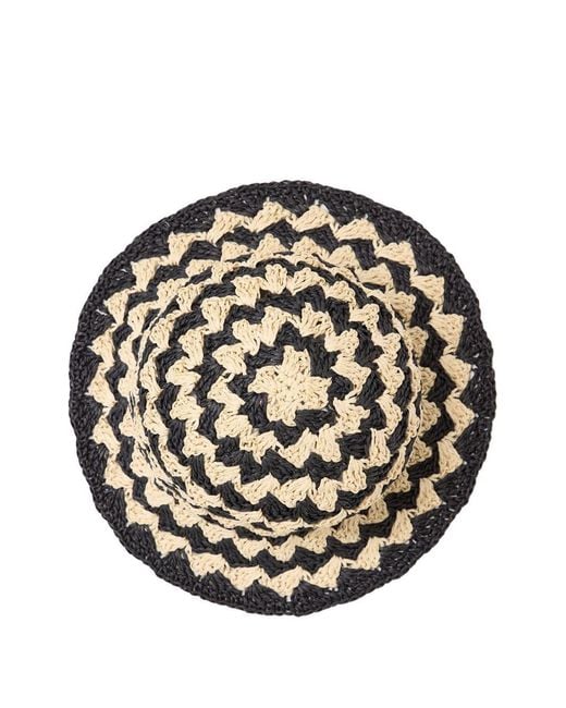 Closed Black Straw Hat