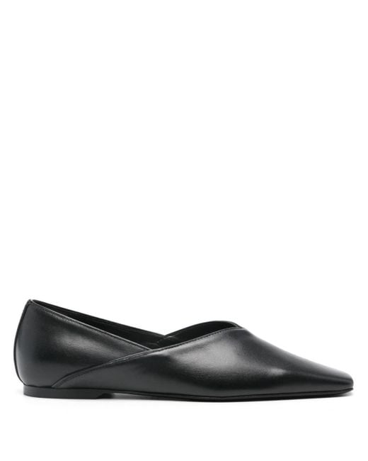 Totême Black Everyday Leather Flats