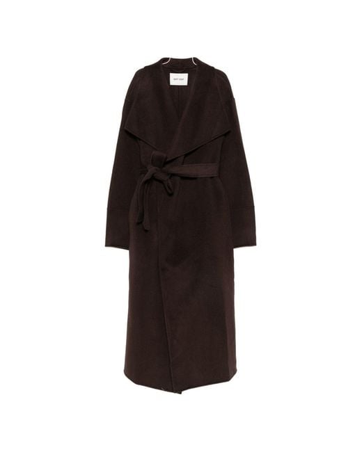 Soft Goat Black Wool Long Coat
