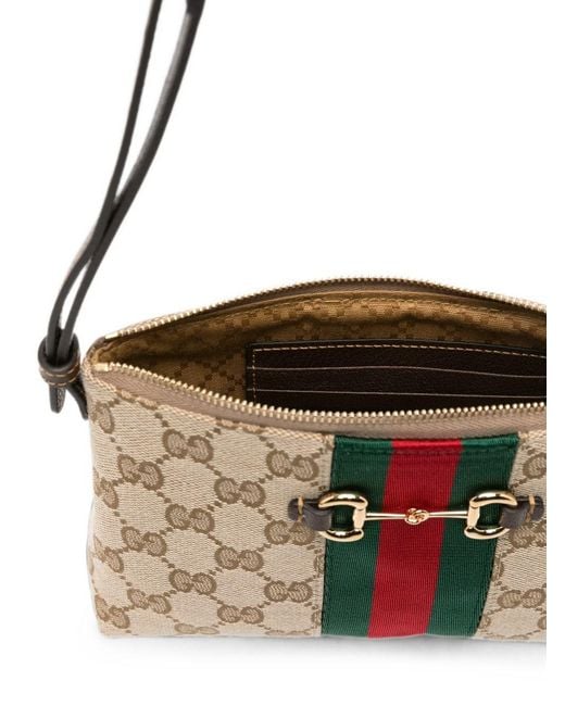 Gucci White Shoulder Bag With Horsebit