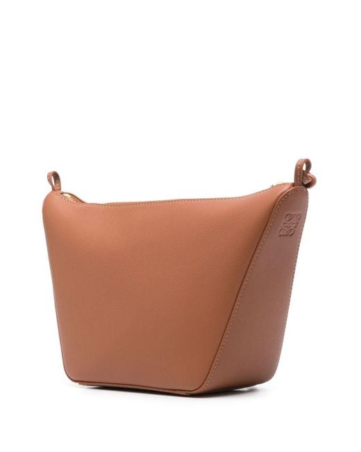 Loewe Brown Mini Hammock Hobo Leather Shoulder Bag