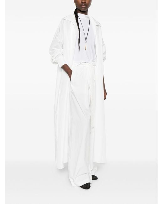 Norma Kamali White Oversized Shirt Dress