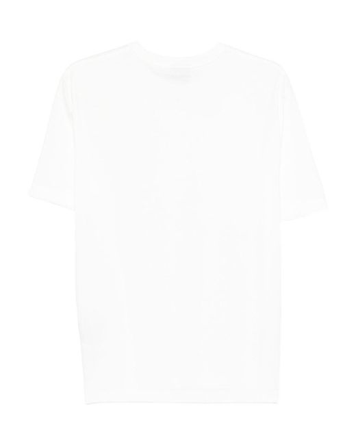 Paul Smith White Zebra Organic Cotton T-Shirt for men