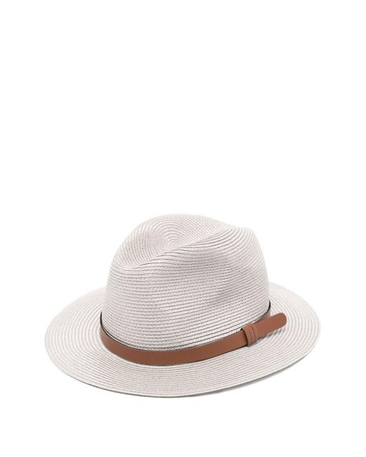 Emporio Armani White Fedora Hat