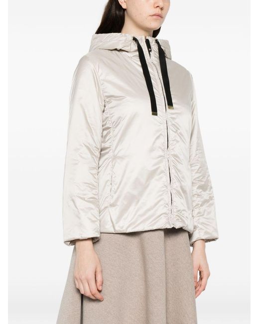Max Mara White Padded Blouson Jacket