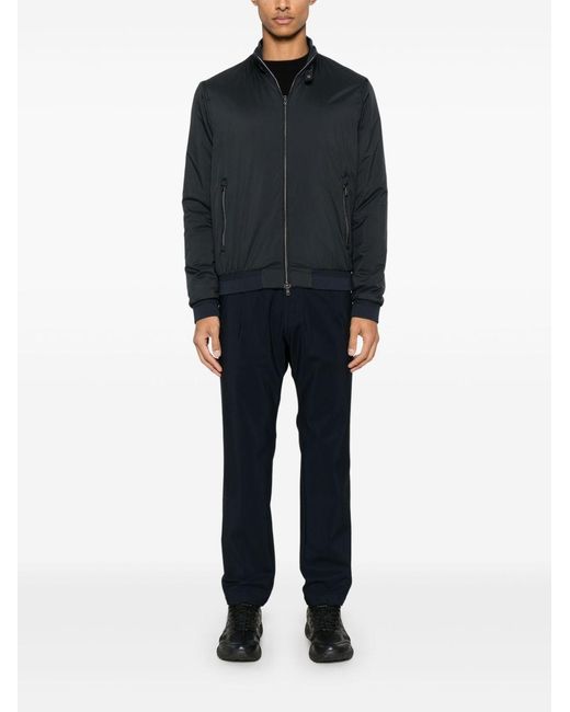 Herno Blue Zipped Blouson Jacket for men