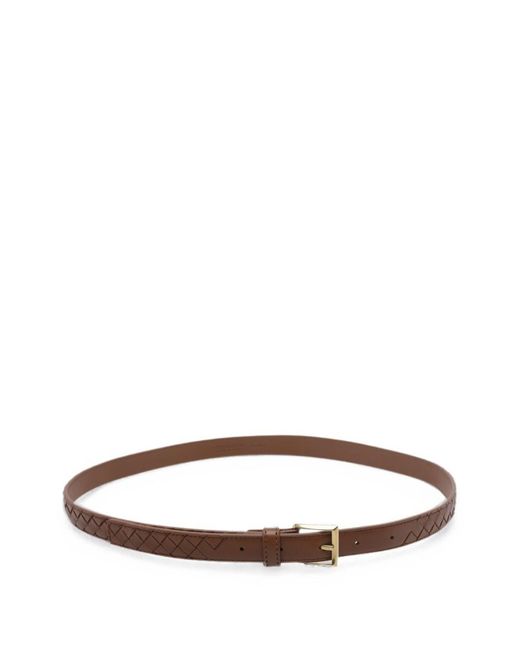 Bottega Veneta White Solo Leather Belt