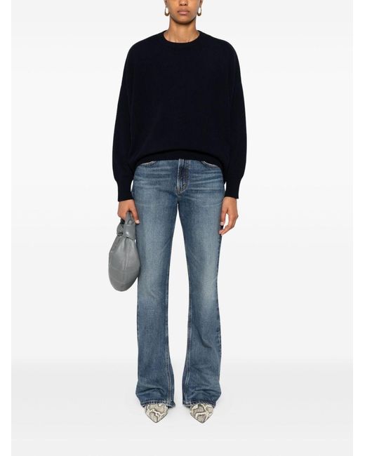 Be You Blue Cashmere Crewneck Sweater