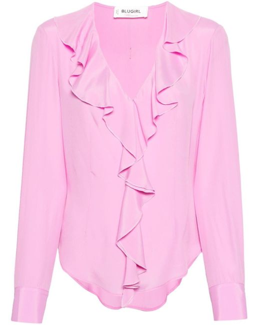 Blugirl Blumarine Pink Shirt With Logo