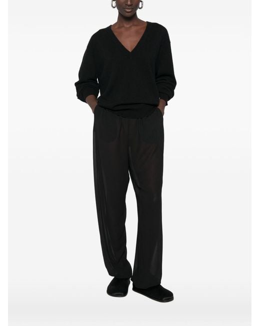 Extreme Cashmere Black Cashmere Crewneck Sweater