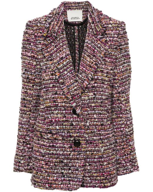 Isabel Marant Purple Etienne Wool Blazer Jacket