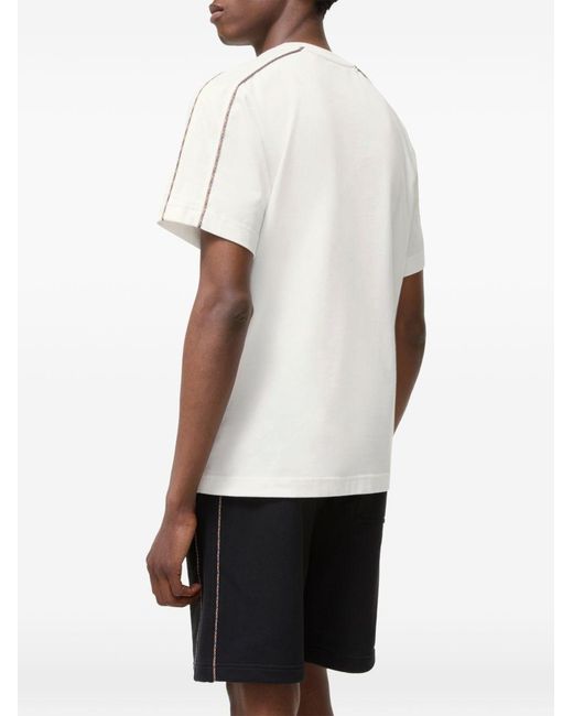 Burberry White Seth Cotton T-Shirt for men