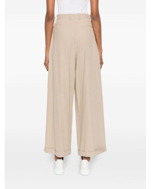 Loewe Natural Wide-Leg Cotton Trousers