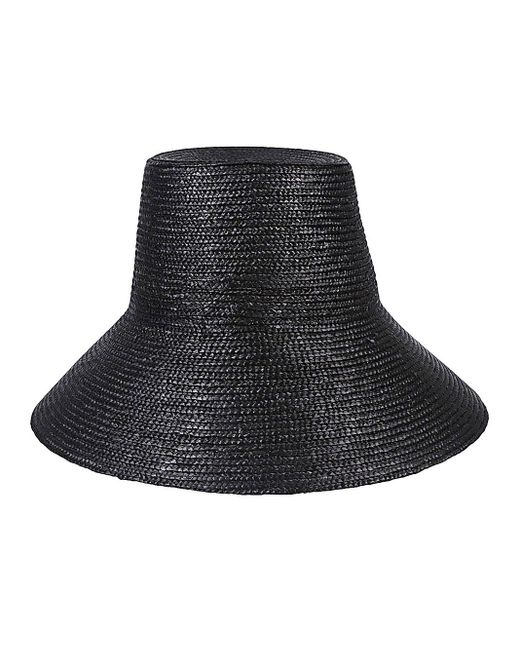 Liviana Conti Black Straw Bucket Hat