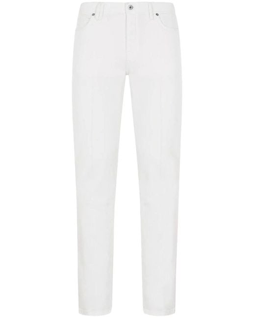 Brioni White Denim Cotton Jeans for men