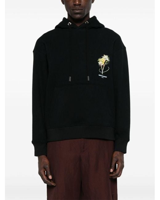 Wooyoungmi Black Palm Tree Hoodie for men