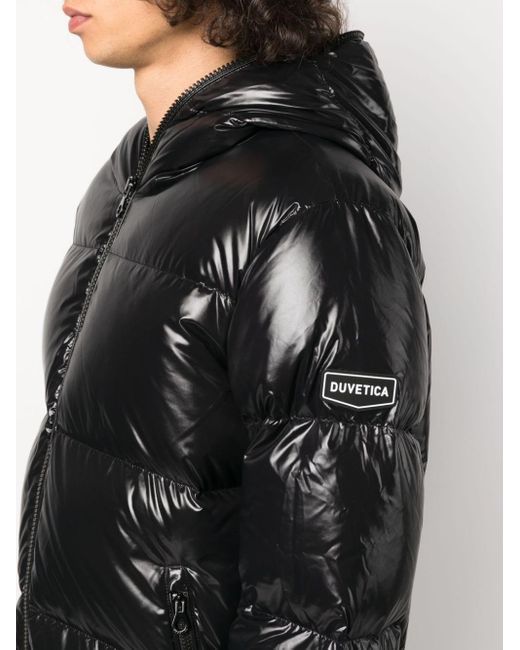 Duvetica Black Auva Hooded Padded Jacket for men