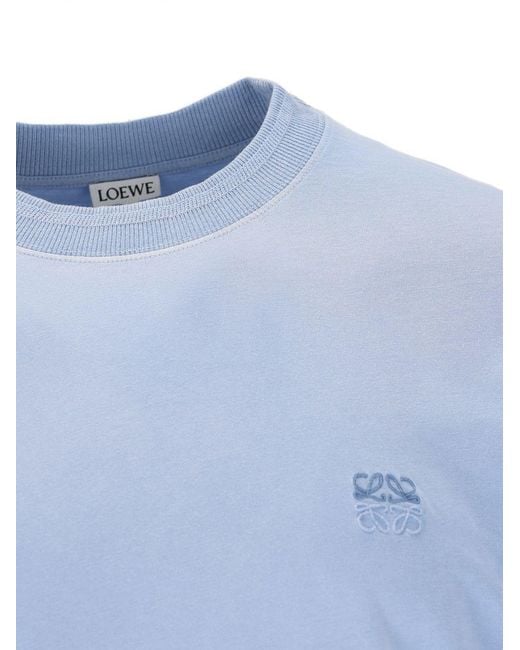 Loewe Blue Anagram Cotton T-Shirt for men