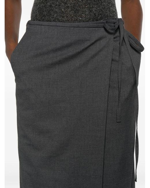 DUNST Gray Midi Wrap Skirt