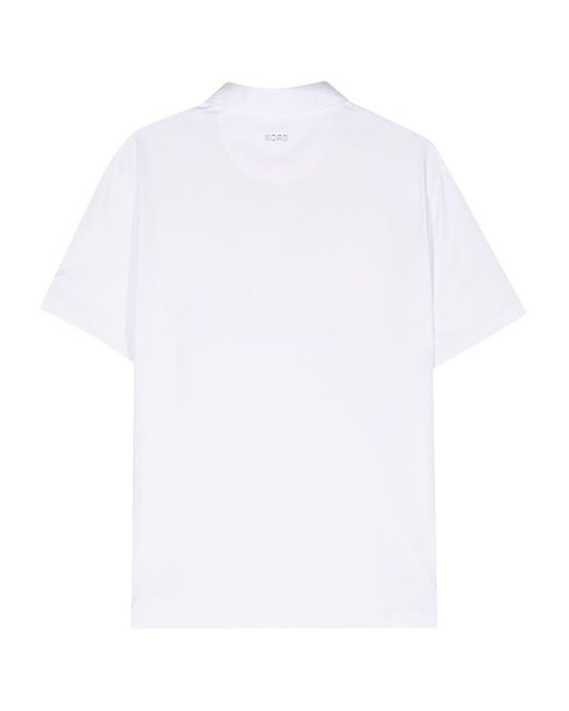 Michael Kors White Logo-lettering Polo Shirt for men