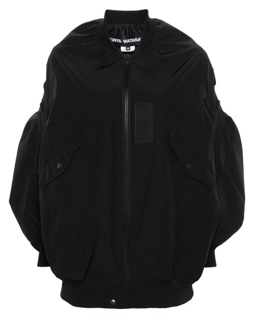 Junya Watanabe Black Nylon Hooded Jacket