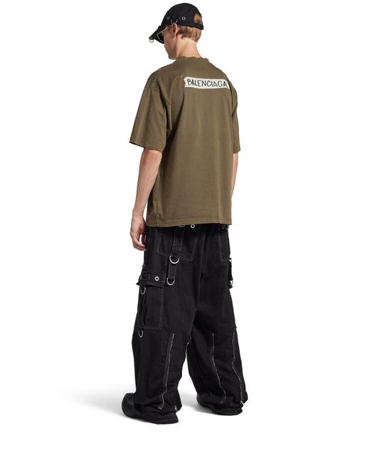 Balenciaga Green T-Shirt Masking Tape for men