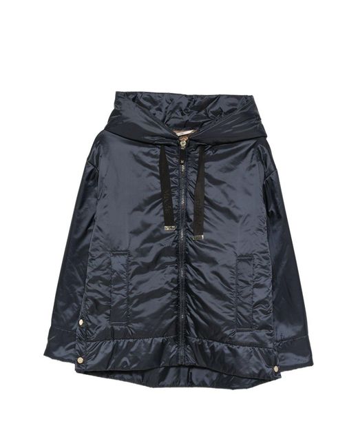 Max Mara Blue Nylon Blouson Jacket