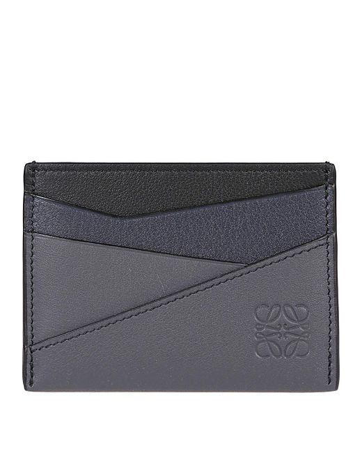 Loewe Gray Credit Card Holder With Logo for men