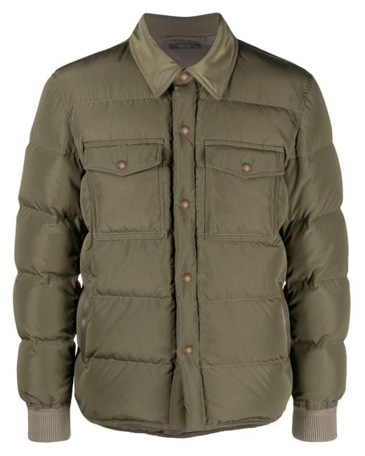 Tom Ford Green Padded Jacket In Techno Ottoman for men