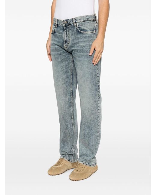 Emporio Armani Blue Faded-Effect Jeans for men