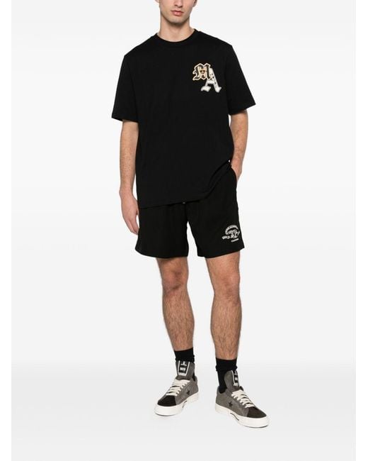 Amiri Black Bermuda Shorts With Logo for men