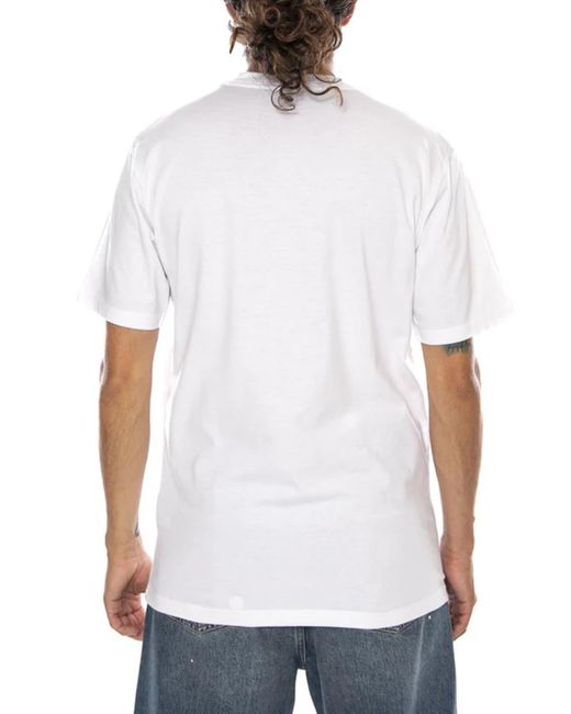 Carhartt White Logo Cotton T-Shirt for men